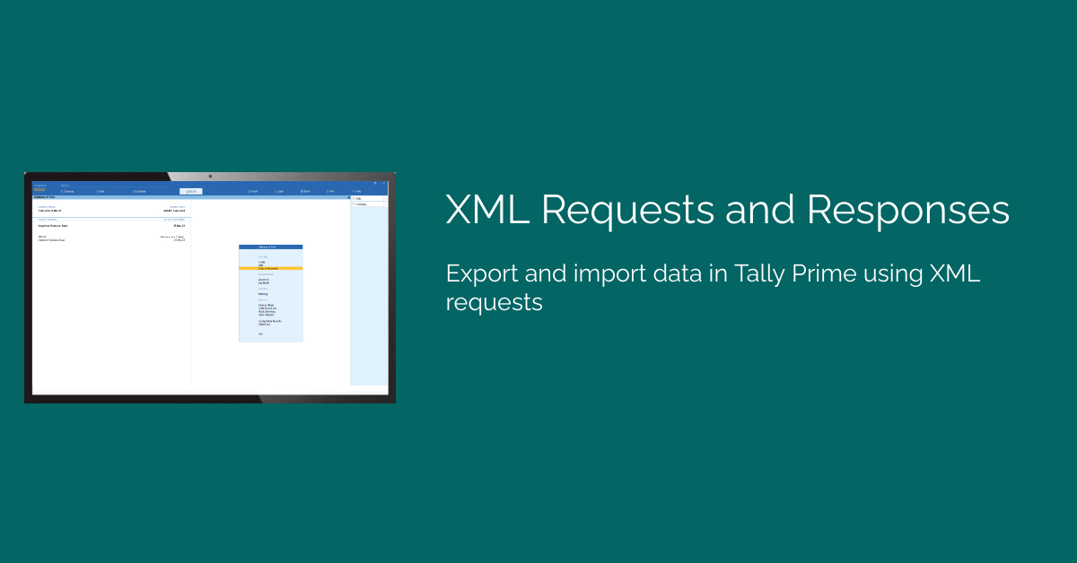 How to Use XML Requests for Exporting Data from Tally Prime
